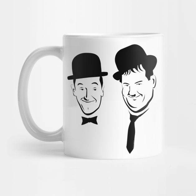 Laurel and Hardy Ink in Black and White by ibadishi